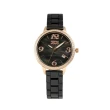 【NATURALLY JOJO】閃耀蝶貝數字陶瓷腕錶-黑X玫瑰金/34mm(JO96968-88R)