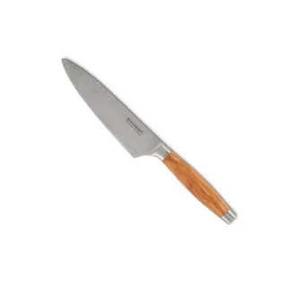 【Le Creuset】大馬士革鋼主廚刀 15cm(橄欖木柄)