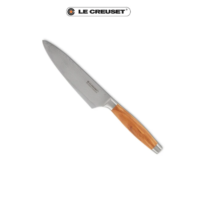【Le Creuset】大馬士革鋼主廚刀 15cm(橄欖木柄)