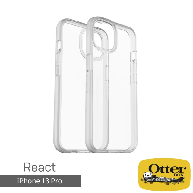 【OtterBox】iPhone 13 Pro 6.1吋 React輕透防摔殼(透明)