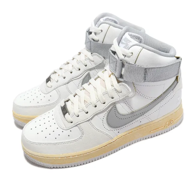 NIKE 耐吉】休閒鞋Air Force 1 High 07 PRM 男女鞋白灰仿舊中底