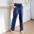 【Wacoal 華歌爾】睡衣-M-LL透氣針織單品長褲 男女皆可穿-LWF90021BU(復古藍)