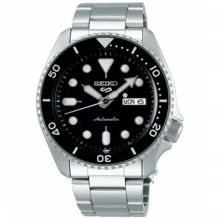 【SEIKO 精工】5 Sports 水鬼潮流運動機械錶-黑x銀/42.5mm(SRPD55K1/4R36-07G0Q)