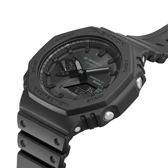 CASIO 卡西歐】G-SHOCK 極簡八角太陽能電力智慧藍牙手錶(GA-B2100-1A1
