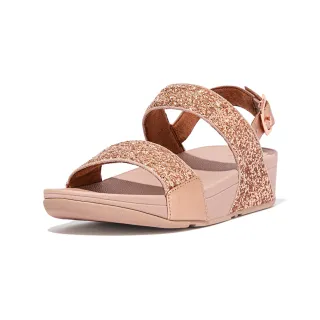 【FitFlop】LULU GLITTER BACK-STRAP SANDALS經典亮片後帶涼鞋-女(玫瑰金)