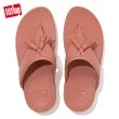 【FitFlop】LULU TASSEL LEATHER TOE-POST SANDALS流蘇造型夾腳涼鞋-女(玫瑰色)