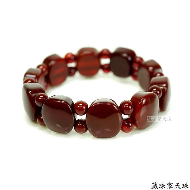 【藏珠家】紅玉髓小板珠手鍊