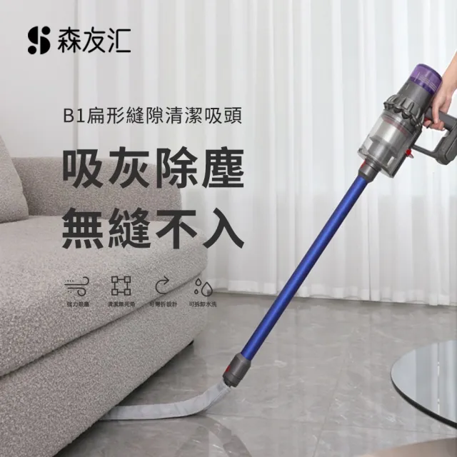 【SATUO 灑拖 森友匯】B1  扁形縫隙清潔吸頭(For Dyson 適用SLIM系列)