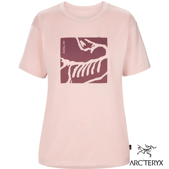 【Arcteryx 始祖鳥官方直營】女 LOGO 短袖 休閒 Tee(沙漠粉/丘比特紫)