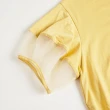 【OUWEY 歐薇】甜美氣質烏干紗手袖鬆緊上衣(黃色；S-M；3222081220)