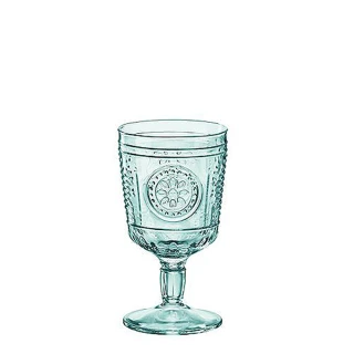 【WUZ 屋子】Bormioli Rocco 浪漫派高腳杯-藍綠色320ml(6入組)