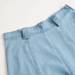 【OUWEY 歐薇】率性切線傘狀抽鬚牛仔寬褲(藍色；S-L；3222088633)