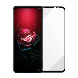 【Metal-Slim】ASUS ROG Phone 5s Pro ZS676KS 黑框磨砂霧面滿版9H鋼化玻璃保護貼