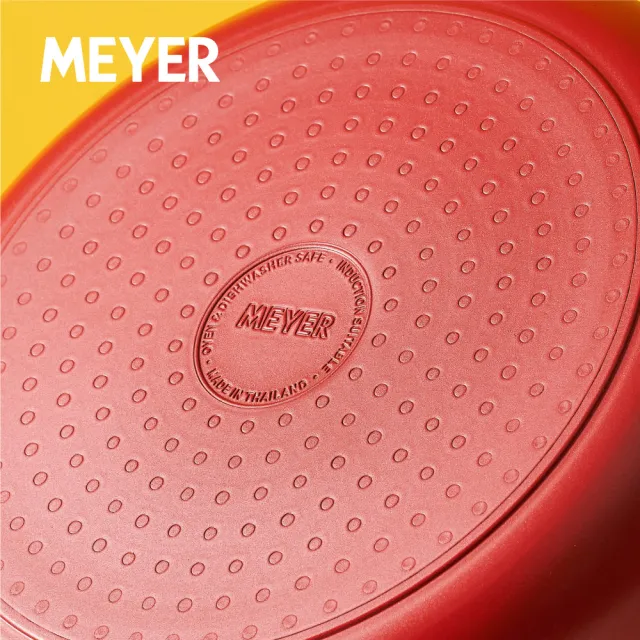 【MEYER 美亞】革新紅系列陶瓷不沾鍋平底鍋28CM(IH/電磁爐適用)