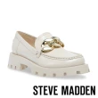 【STEVE MADDEN】MIX UP 金飾扣厚底樂福鞋(米白色)