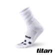 【titan 太肯】專業籃球襪_白(緩衝避震｜襪子+護踝 強力包覆 8字型鎖)