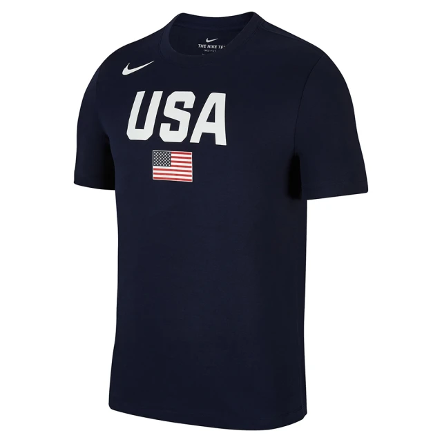 NIKE 耐吉NIKE 耐吉 上衣 男款 短袖上衣 運動 AS USAB M NK DRY TEE TEAM SS 深藍 AV4352-451