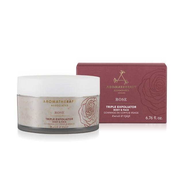 AA英國皇家芳療 歡沁玫瑰三重磨砂霜 AA英國皇家芳療歡沁玫瑰三重磨砂霜,花香調複方精油,適合全身使用,容量200mL,一般包裝,公司貨,儲存期限5年,有效期限請詳見產品包裝標示。