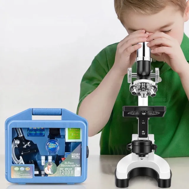世晟光學-兒童顯微鏡(1200倍光學顯微鏡 科學實驗教材 益智孩童玩具   兒童生日禮物)