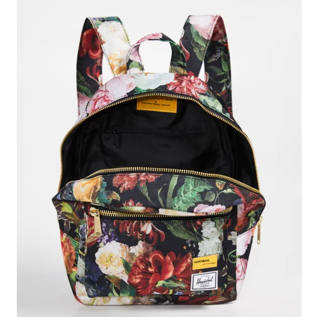 【Herschel】雙11 Grove XS 中型 Hoffman 聯名款 秋天 花卉 金屬拉鍊 帆布 女生 背包 小包 小後