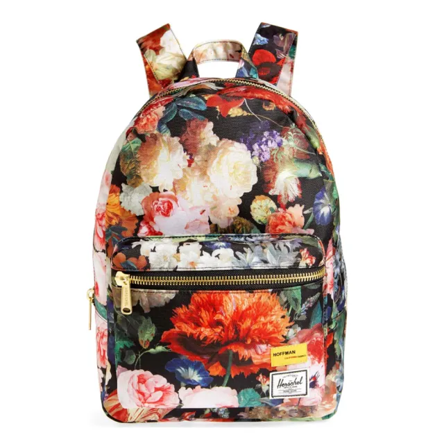 【Herschel】雙11 Grove XS 中型 Hoffman 聯名款 秋天 花卉 金屬拉鍊 帆布 女生 背包 小包 小後