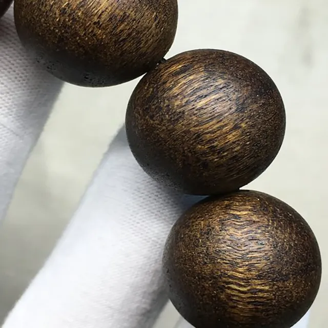 【桃花源創意工坊】文萊黑油雙面紋軟絲沉香手鍊(手鍊)