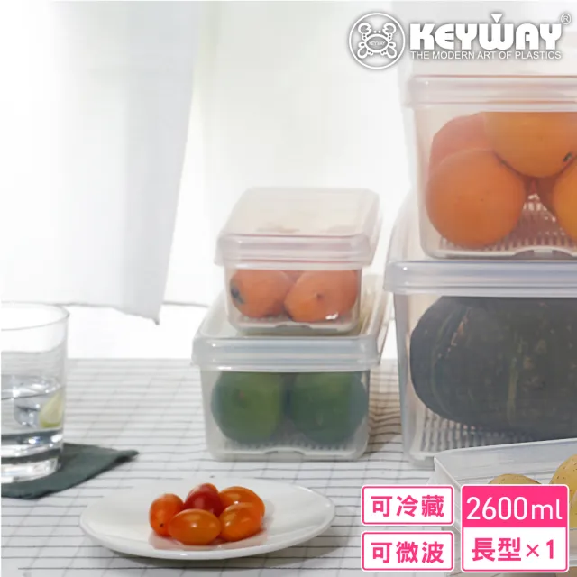 【KEYWAY 聯府】PP長型保鮮盒4號+5號+6號-4入組合(MIT台灣製造)