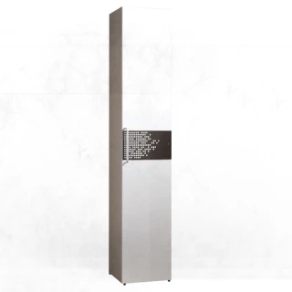 【文創集】律法瑪 現代白1.3尺單門內多格衣櫃