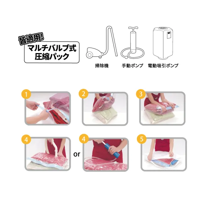 【百特兔寶】巧易收衣物棉被壓縮袋XL 約110x100+抽氣筒(真空壓縮袋/衣物收納/居家收納)