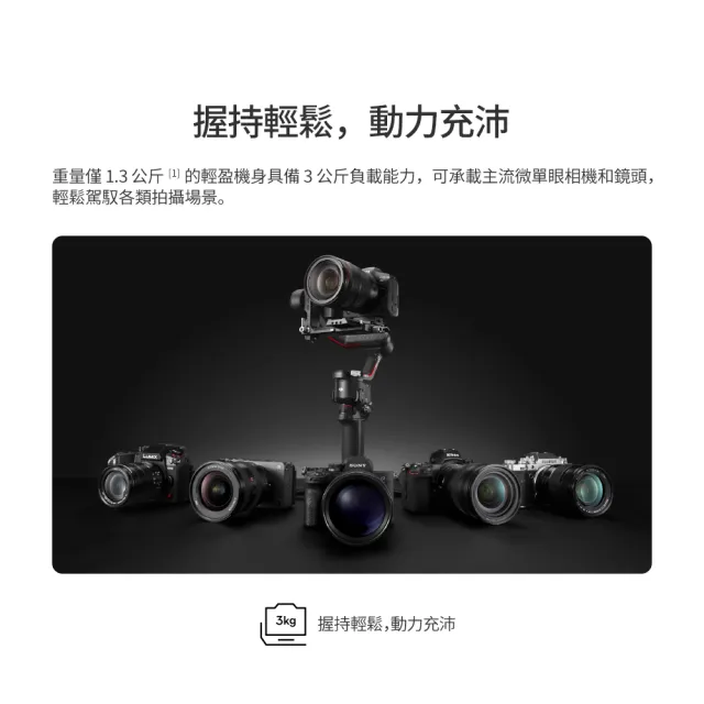 【DJI】RS3 PRO 手持雲台套裝版 單眼/微單相機三軸穩定器(聯強國際貨)