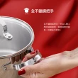 【Lagostina 樂鍋史蒂娜】ICONA系列20CM不鏽鋼雙耳深型高湯鍋(附玻璃蓋)