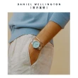 【Daniel Wellington】DW 手錶  Iconic Link Capri 36mm清新藍精鋼錶 粉藍錶盤(DW00100542)