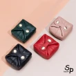 【Sp house】可愛迷你磁扣牛皮零錢包收納包(4色可選)