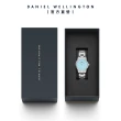 【Daniel Wellington】DW 手錶  Iconic Link Capri 28ｍｍ/32mm清新藍精鋼錶 粉藍錶盤(DW00100540)