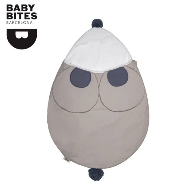【BabyBites 鯊魚咬一口】西班牙設計-嬰幼兒多功能萌鼠造型睡袋 - 湛灰藍(輕量版)