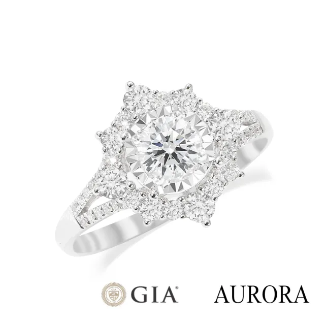 【AURORA 歐羅拉】GIA 50分D color VVS2 八心八箭天然真鑽 PT950 鉑金台 鑽戒 星空