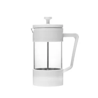 【PINFIS 品菲特】玻璃法式濾壓壺 咖啡沖泡壺 茶壺-350ml(經典白)