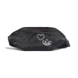 【adidas 愛迪達】腰包 V-Day Waist Bag 男女款 黑 斜背包 側肩包 小包 緞布 愛心 愛迪達(GN2143)