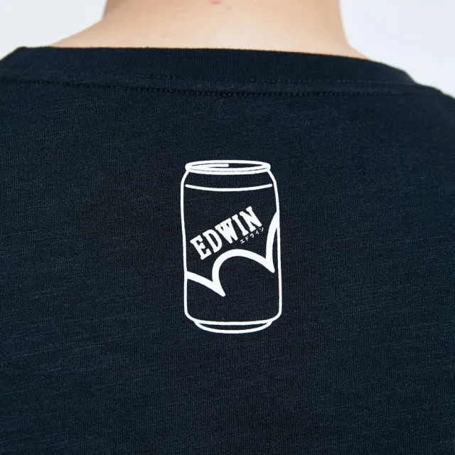 【EDWIN】男裝 人氣復刻款 超市 飲品LOGO短袖T恤(黑色)