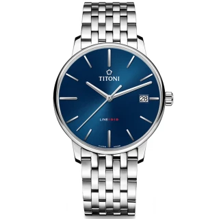 【TITONI 梅花錶】LINE1919 系列 自製機芯 72小時動力儲存 機械腕錶 / 40mm 母親節 禮物(83919S-612)