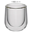 【KELA】雙層玻璃濃縮咖啡杯2入 60ml(雙層隔熱杯 義式咖啡杯 午茶杯)