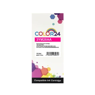 【Color24】for HP 3YM20AA NO.915XL 紅色高容環保墨水匣(適用HP OfficeJet Pro 8020/8025)