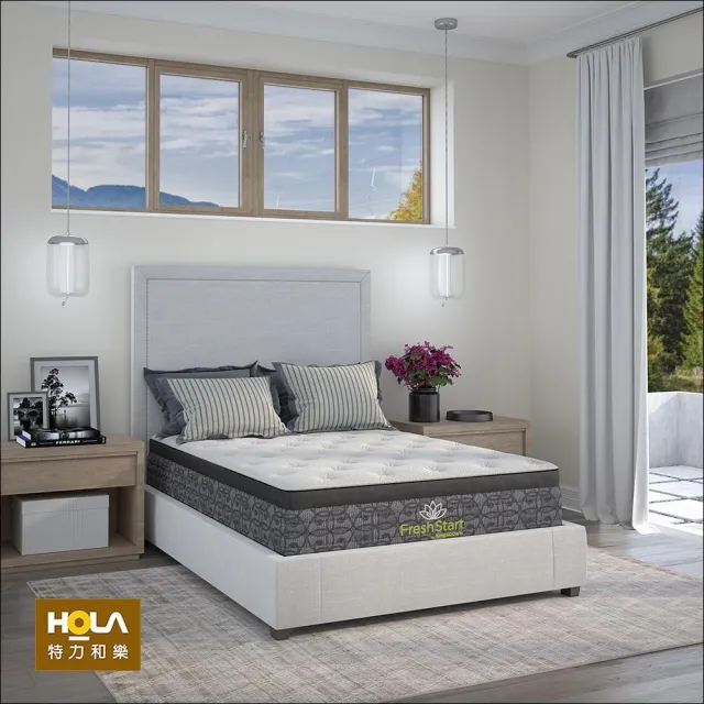 【HOLA】Kingsdown芙蕾絲-銅銀離子抗菌獨立筒床墊雙人 5x6.2呎(雙人5x6.2呎)