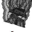 【BoBo 女人香】馬甲型蕾絲吊帶連身性感連體衣-附黑色網襪/性感情趣內衣睡衣(褲底暗釦可開)