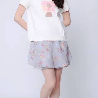【PINK NEW GIRL】浪漫雪紡印花短褲裙 I4502RD(2色)