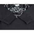 【KENZO】KENZO刺繡深灰字LOGO大虎頭設計抽繩連帽T恤(黑)