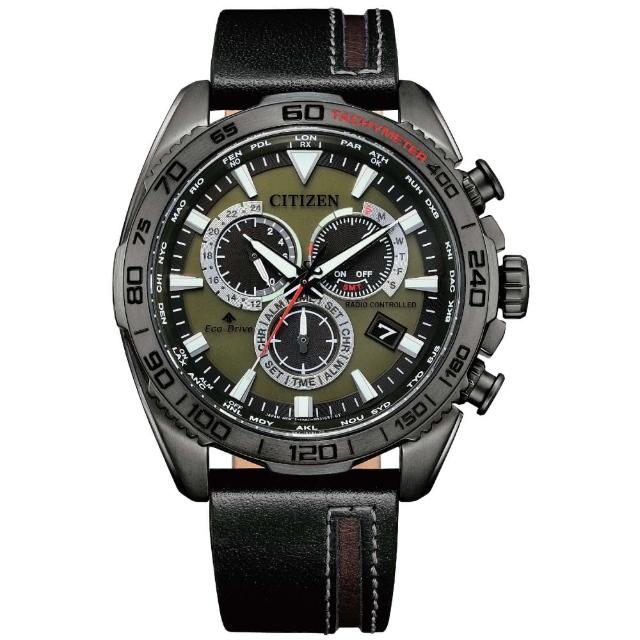 【CITIZEN 星辰】PROMASTER準確時刻電波光動能腕錶  禮物  手錶(CB5037-17X)