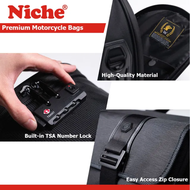 【Niche 樂奇】重機圓筒背靠後座包 NMO-2305(重機後架包 旅行座墊包 休旅重機包 美式機車包 擋車包 速克達)