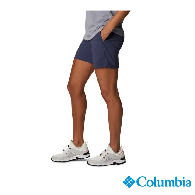 【Columbia 哥倫比亞 官方旗艦】女款- Omni-Shade UPF40防潑短褲-深藍(UAR75300NY / 2022年春夏商品)