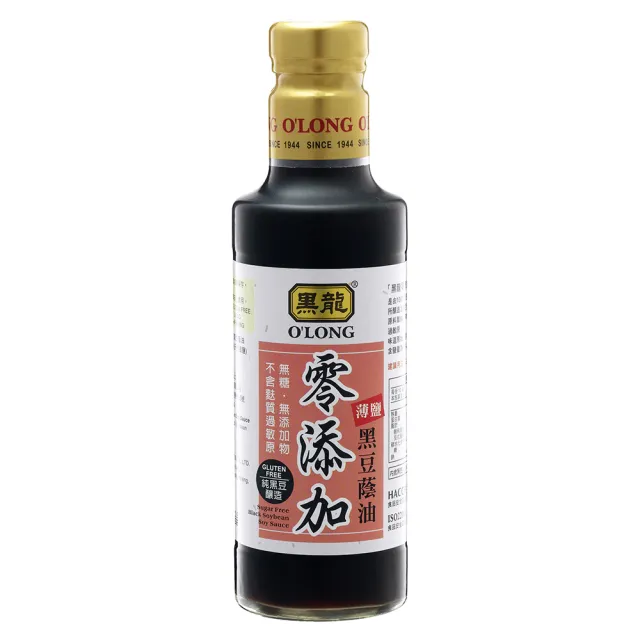 【黑龍】零添加薄鹽黑豆蔭油300ml